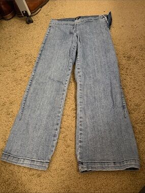 BDG Light Blue Ankle-Cropped Wide-Leg Jeans